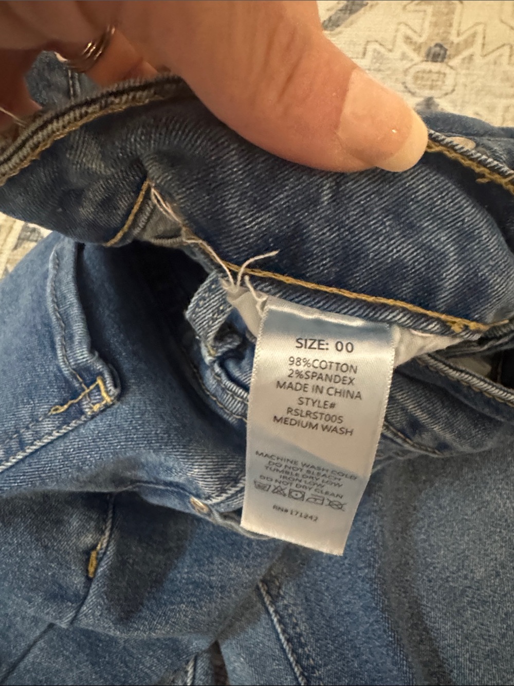 Rise Supply Co High Rise Wide Leg Jeans 00 Medium Wash 90s Denim - Picture 3 of 4